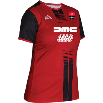 Ladies Vets Home Shirt Red/Black