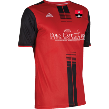 U10 Girls Home Shirt Red/Black