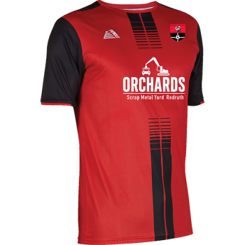 U14 Girls Home Shirt  Red/Black