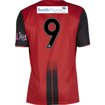 U9 Girls Home Shirt Red/Black